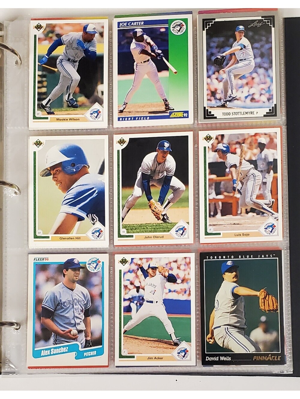 Vintage Toronto Blue Jays Baseball 225 Card Collection in Binder VG